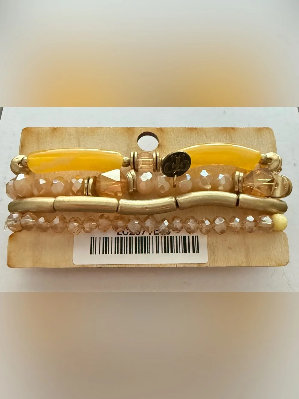 Pink Panache Yellow and Gold Stacked Bracelet Set *NWT